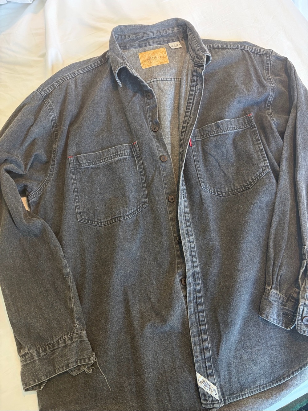Levi's Charcoal Gray Denim Shirt Jacket